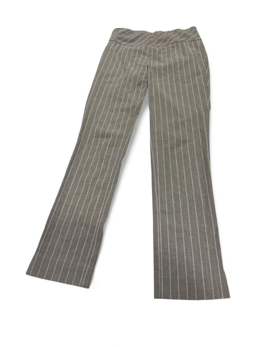 Brown/Beige Pinstripe Slacks - Size 4